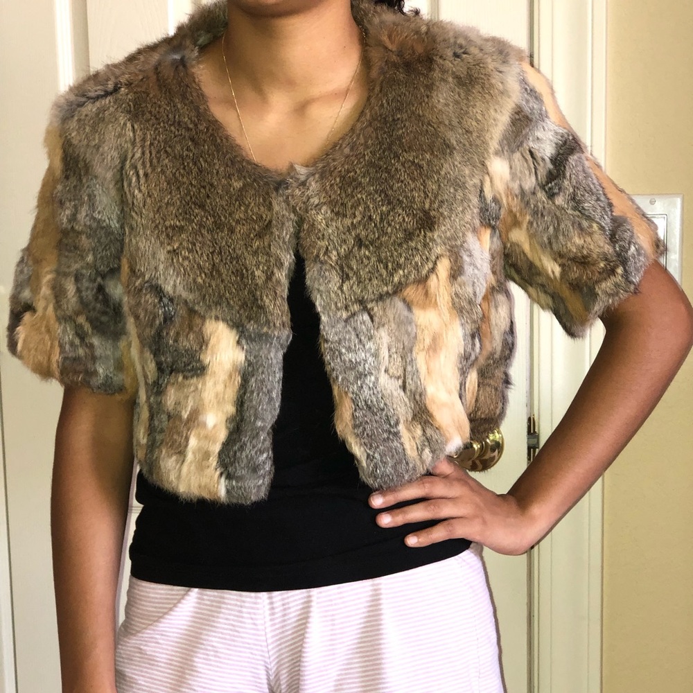 BEBE Rabbit Fur short sleeve